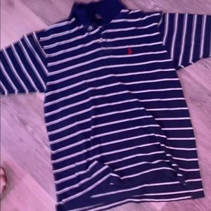 Navy blue and white Polo